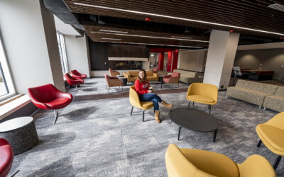 Renovated Holmes Student Center is open for business, leisure, meetings, studying, etc…