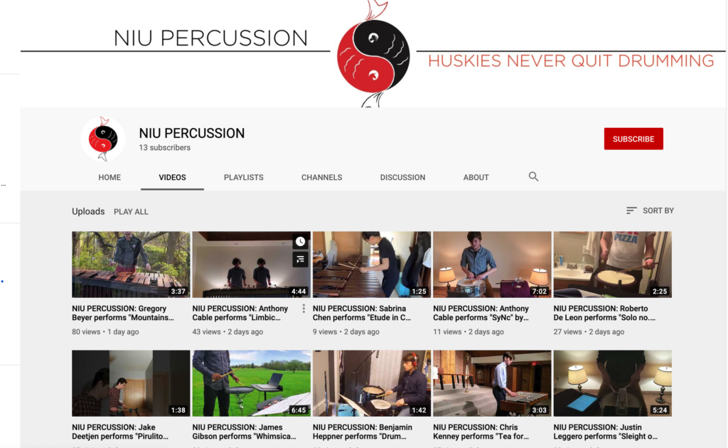 Percussion YouTube channel