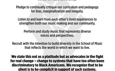 School of Music Black Lives Matter statement