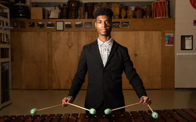 Student Frederick McClure credits Patterson Scholarship for musical therapy vision