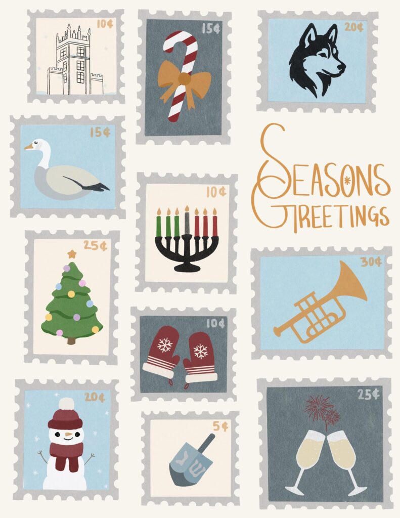 Postage Stamps for the Holidays - First prize