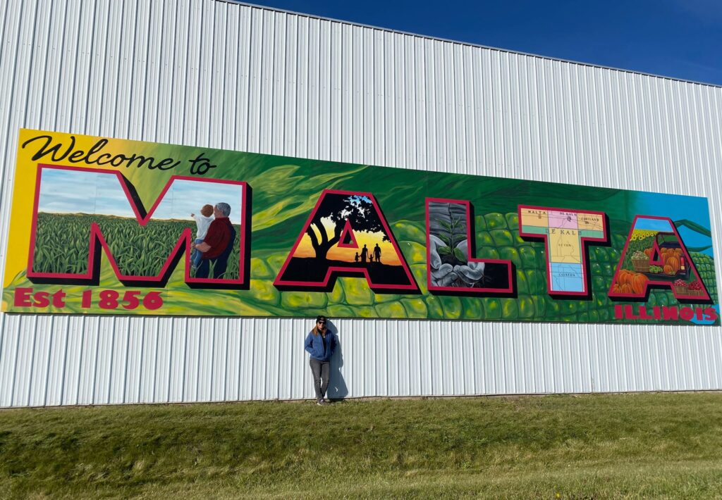 Nora (Balayti) Rueter, Malta, Illinois mural