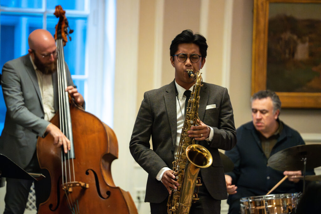 Arman Sangalang performs at the Luminarts Jazz Improvisation Fellowship finals, May 7, 2026. - Elliot Mandel Photography, courtesy of Luminarts Cultural Foundation