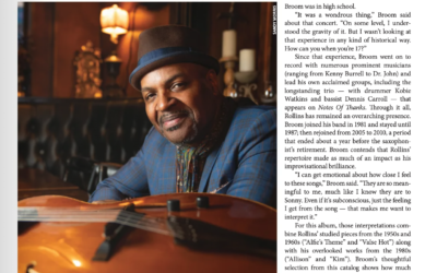 Music’s Bobby Broom’s new album “Notes of Thanks” featured in Downbeat Magazine